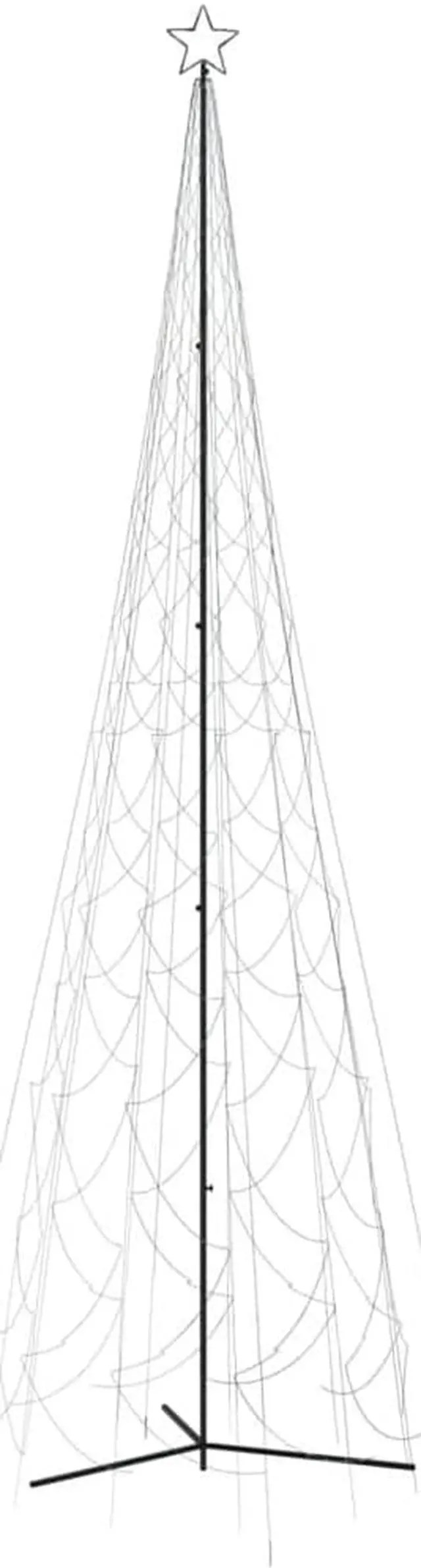 Alt view image 10 of 16 - vidaXL Christmas Cone Tree Cold White 3000 LEDs 90.6"x315"