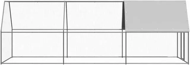 Alt view image 9 of 11 - vidaXL Outdoor Chicken Cage 6.6'x19.7'x6.6' Galvanized Steel