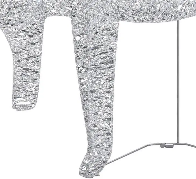 Alt view image 13 of 15 - vidaXL Reindeer & Sleigh Christmas Decoration 60 LEDs Outdoor Silver