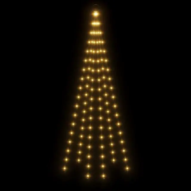 Alt view image 9 of 16 - vidaXL Christmas Tree Decoration Xmas Tree Lights on Flagpole Warm White LEDs