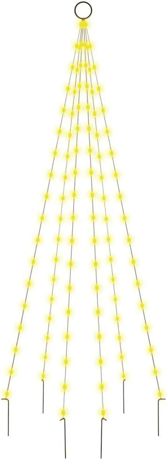 Alt view image 7 of 16 - vidaXL Christmas Tree Decoration Xmas Tree Lights on Flagpole Warm White LEDs