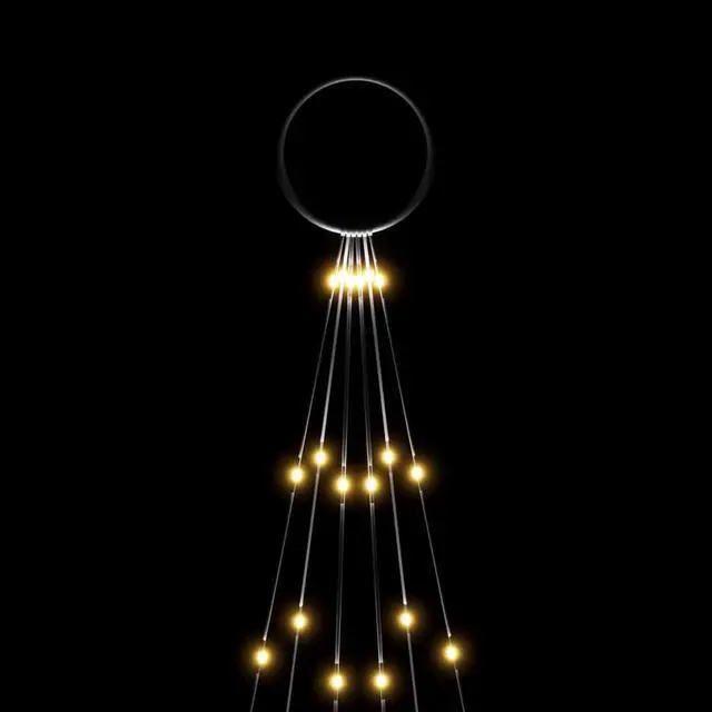 Alt view image 10 of 16 - vidaXL Christmas Tree Decoration Xmas Tree Lights on Flagpole Warm White LEDs