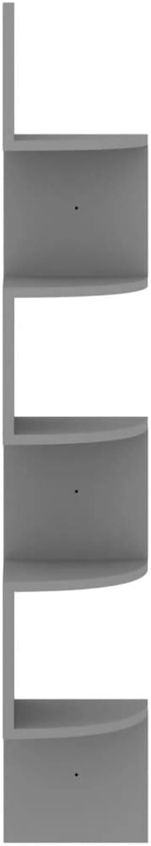 Alt view image 4 of 17 - vidaXL Wall Corner Shelf Gray 7.5"x7.5"x48.4" Engineered Wood