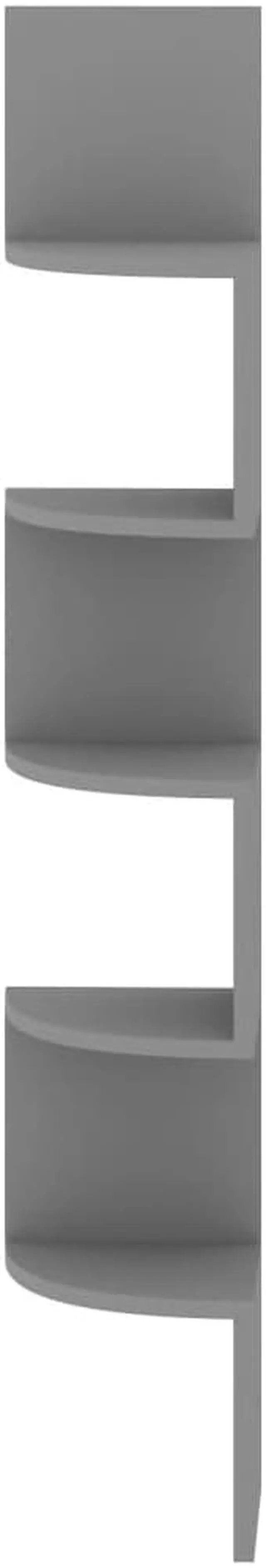 Alt view image 5 of 17 - vidaXL Wall Corner Shelf Gray 7.5"x7.5"x48.4" Engineered Wood
