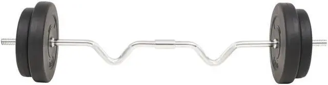 Alt view image 9 of 10 - vidaXL Barbell Set 66.1 lb