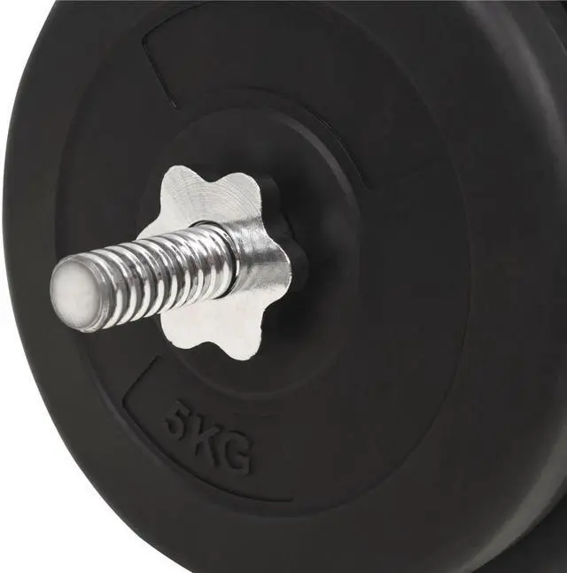 Alt view image 10 of 10 - vidaXL Barbell Set 66.1 lb