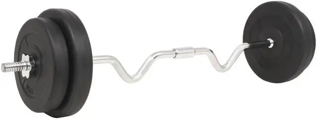 Alt view image 8 of 10 - vidaXL Barbell Set 66.1 lb