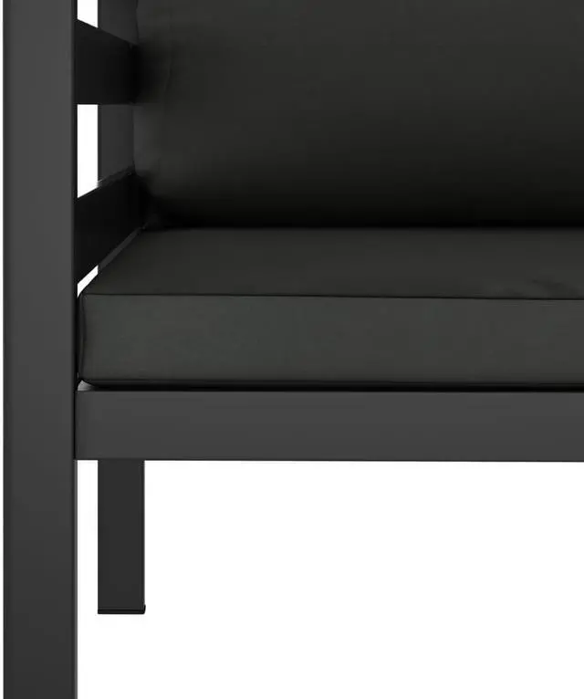 Alt view image 6 of 12 - vidaXL Single Sofa with Cushions Aluminum Anthracite