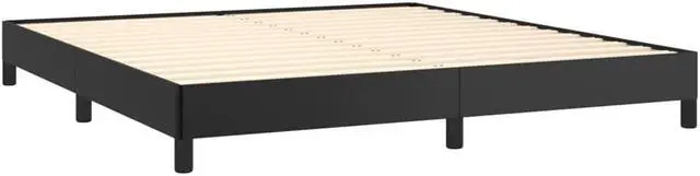 Alt view image 17 of 18 - vidaXL California King Size Bed Frame with Plywood Slats, Platform Bed Frame, Faux Leather Upholstered Mattress Foundation, No Box Spring Needed & Easy Assembly, Black, without Mattress