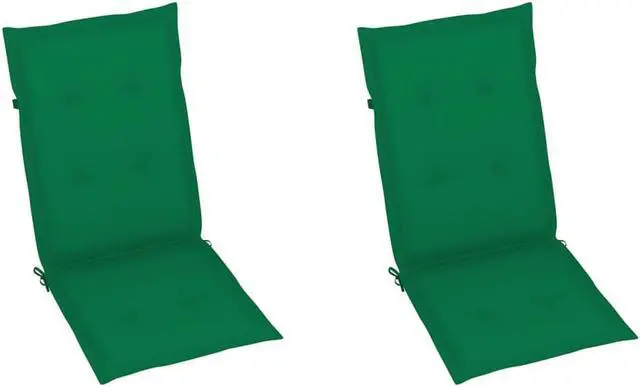 Alt view image 9 of 18 - vidaXL Chair Cushion 2 Pcs Outdoor Garden High Back Chair Cushion Green Fabric