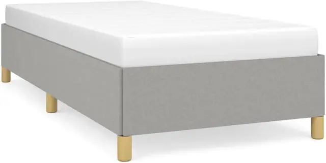 Alt view image 9 of 13 - vidaXL Twin XL Size Bed Frame with Plywood Slats, Platform Bed Frame, Fabric Upholstered Mattress Foundation, No Box Spring Needed & Easy Assembly, Light Gray, without Mattress