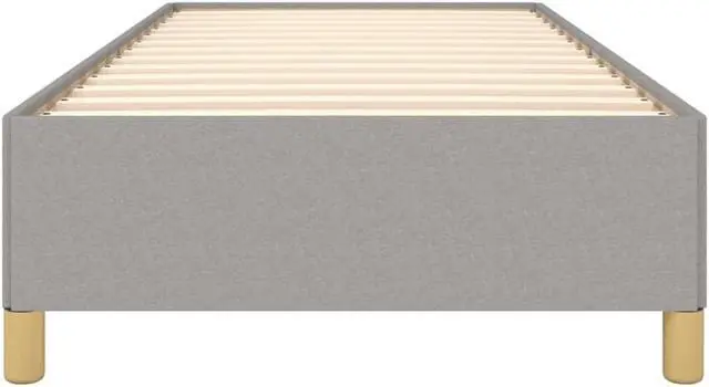Alt view image 12 of 13 - vidaXL Twin XL Size Bed Frame with Plywood Slats, Platform Bed Frame, Fabric Upholstered Mattress Foundation, No Box Spring Needed & Easy Assembly, Light Gray, without Mattress