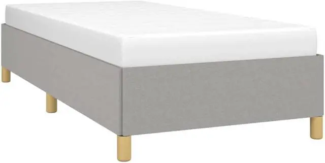 Alt view image 10 of 13 - vidaXL Twin XL Size Bed Frame with Plywood Slats, Platform Bed Frame, Fabric Upholstered Mattress Foundation, No Box Spring Needed & Easy Assembly, Light Gray, without Mattress