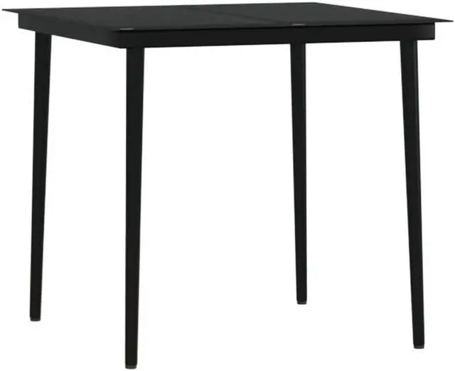 Alt view image 11 of 12 - vidaXL 3 Piece Patio Dining Set with Cushions Black
