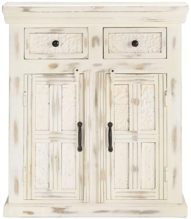 Alt view image 13 of 18 - vidaXL Sideboard Storage Side Cabinet for Living Room White Solid Wood Mango