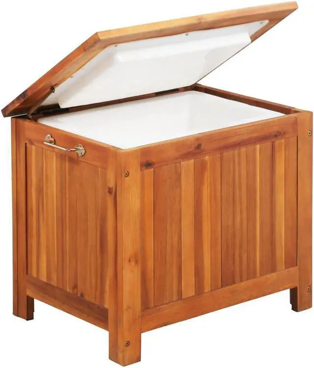 Alt view image 9 of 10 - vidaXL Ice Box Solid Acacia Wood 24.8"x17.3"x19.7"