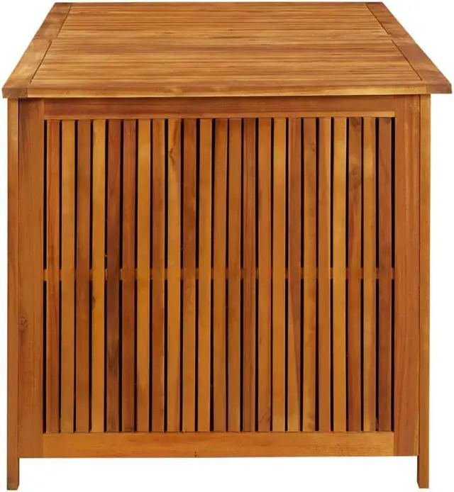 Alt view image 9 of 12 - vidaXL Garden Storage Box 59"x31.4"x29.5" Solid Acacia Wood