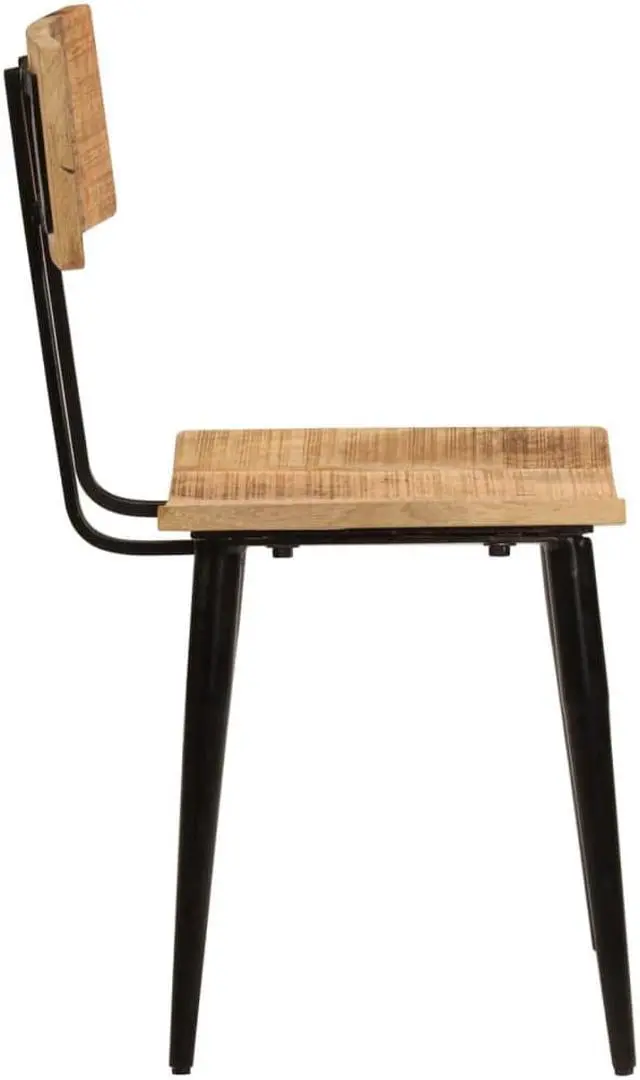 Alt view image 9 of 10 - vidaXL Dining Chairs 2 pcs 17.3"x15.7"x31.5" Solid Wood Mango