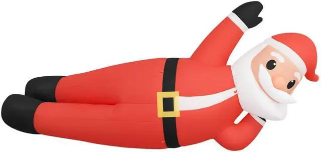 Alt view image 3 of 17 - vidaXL Christmas Inflatable Lying Santa LED 63"
