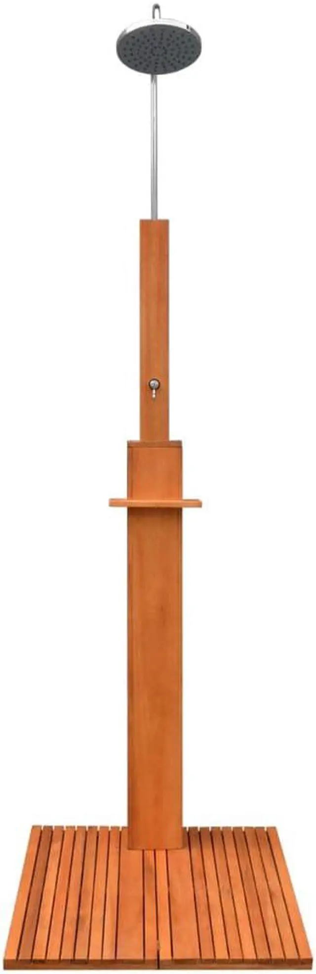 Alt view image 8 of 14 - vidaXL Outdoor Shower Eucalyptus Wood and Steel