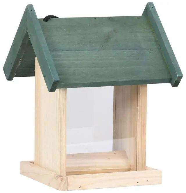 Alt view image 12 of 17 - vidaXL Bird Feeder 4 Pcs Wooden Garden Bird Feeder with Stand Solid Wood Fir