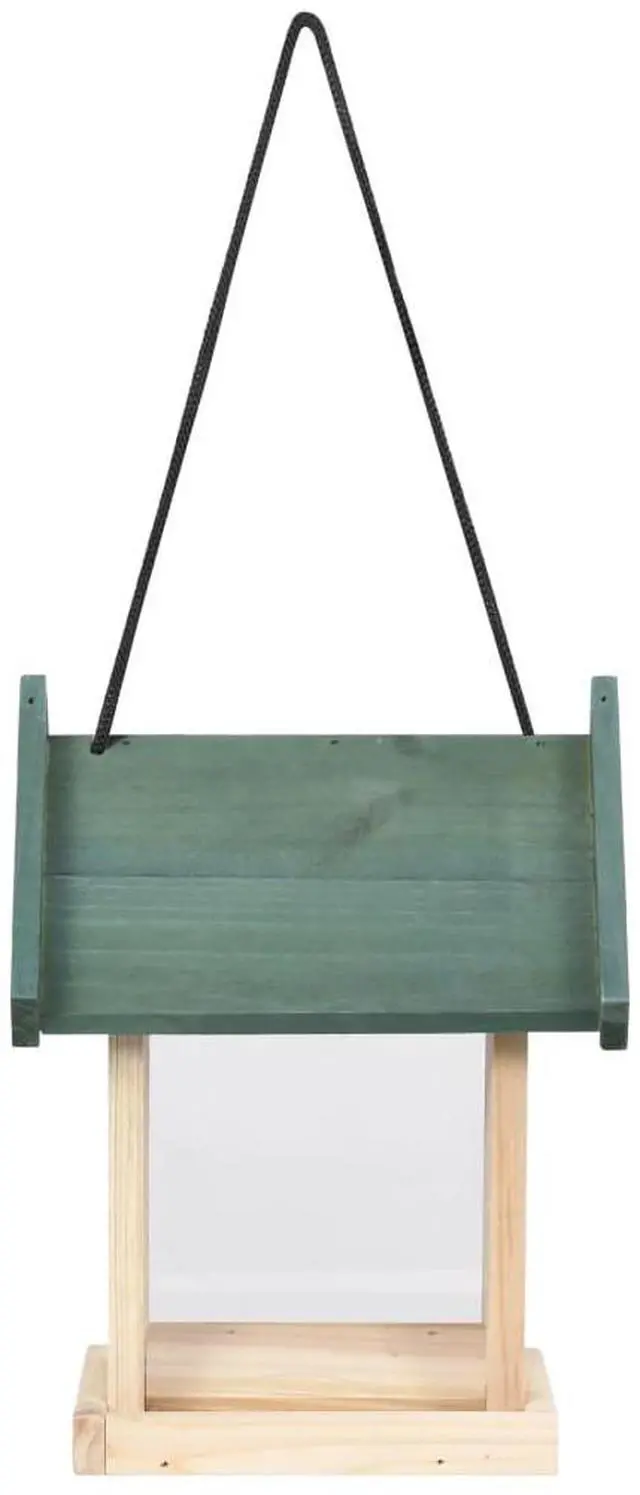 Alt view image 15 of 17 - vidaXL Bird Feeder 4 Pcs Wooden Garden Bird Feeder with Stand Solid Wood Fir