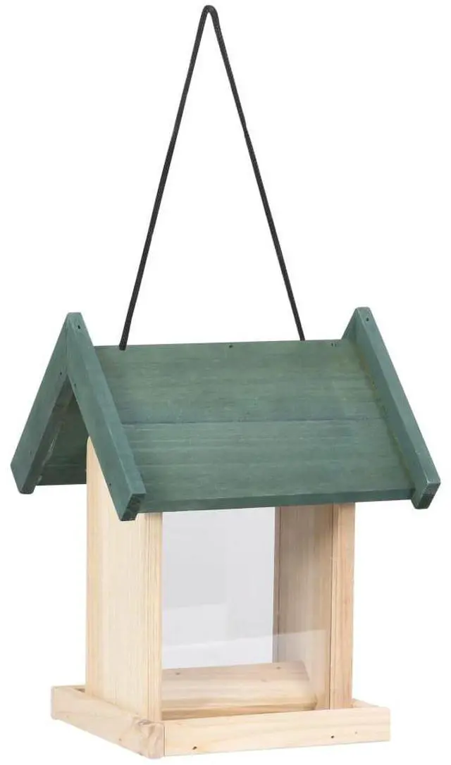 Alt view image 14 of 17 - vidaXL Bird Feeder 4 Pcs Wooden Garden Bird Feeder with Stand Solid Wood Fir
