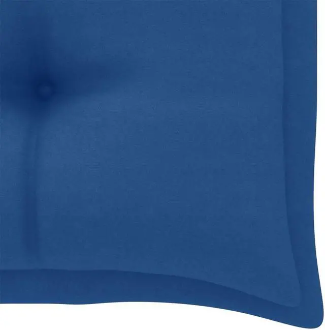 Alt view image 9 of 12 - vidaXL Garden Bench Cushion Blue 43.3"x19.6"x2.7" Fabric