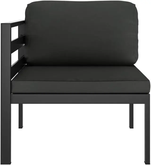 Alt view image 7 of 15 - vidaXL Sectional Corner Sofa 1 pc with Cushions Aluminum Anthracite