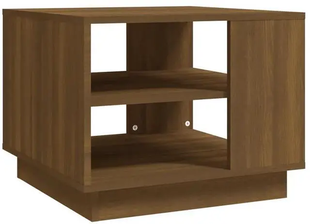 Alt view image 12 of 16 - vidaXL Coffee Table Brown Oak Engineered Wood Side Tea Sofa Table Furniture