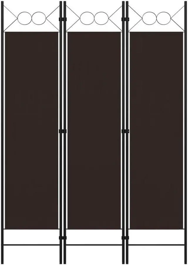 Alt view image 7 of 12 - vidaXL 3-Panel Room Divider Brown 47.2"x70.9"