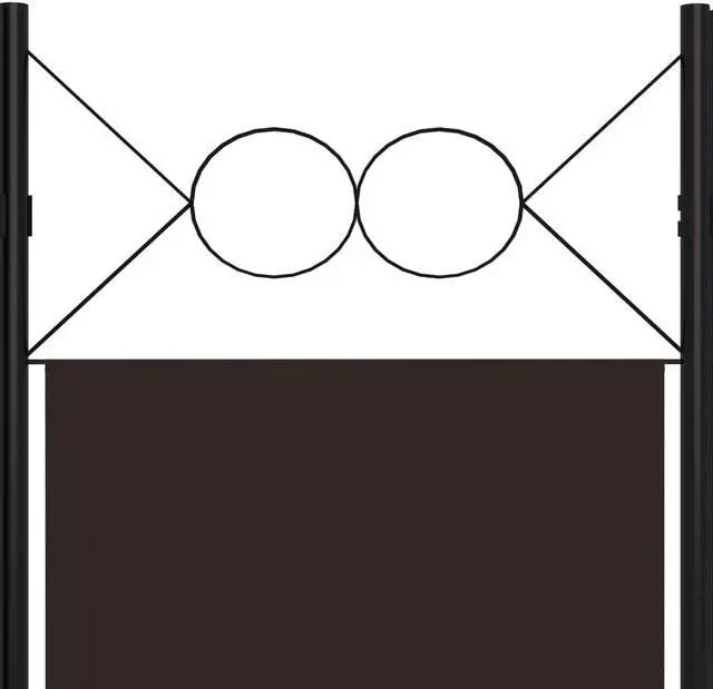 Alt view image 11 of 12 - vidaXL 3-Panel Room Divider Brown 47.2"x70.9"