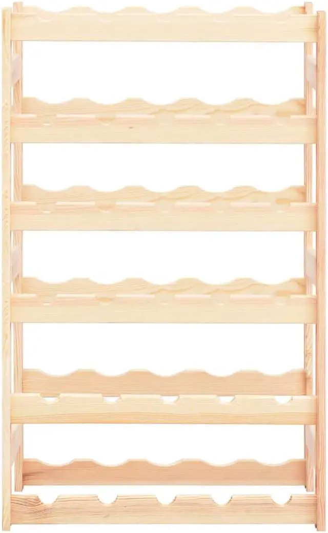 Main image of vidaXL Wine Rack for 30 Bottles Pinewood