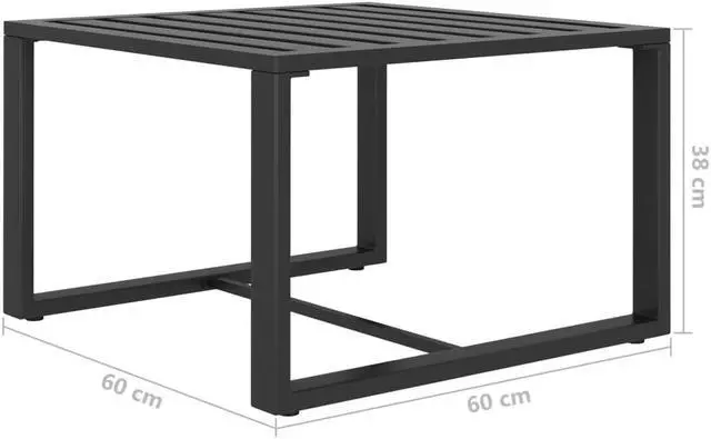 Alt view image 8 of 12 - vidaXL Coffee Table Aluminum Anthracite