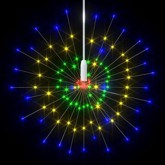 Alt view image 12 of 17 - vidaXL Outdoor Christmas Firework Light Multicolor 7.9" 140 LEDs