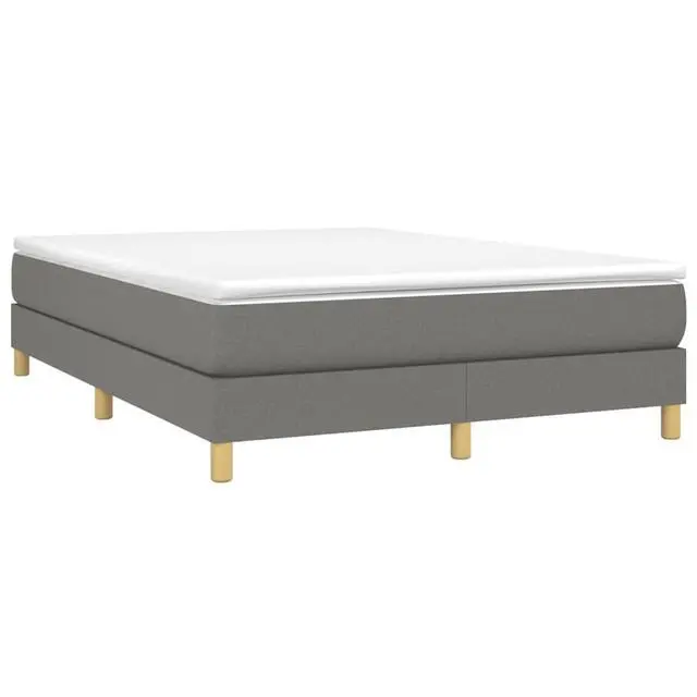 Alt view image 15 of 17 - vidaXL Bed Frame Platform Bed for Bedroom Dark Gray 53.9"x74.8" Full Fabric