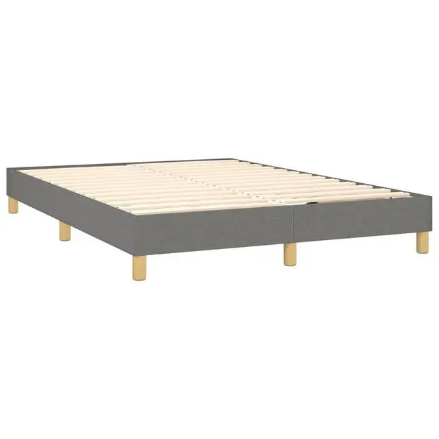 Alt view image 16 of 17 - vidaXL Bed Frame Platform Bed for Bedroom Dark Gray 53.9"x74.8" Full Fabric