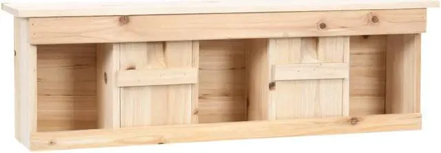 Alt view image 11 of 15 - vidaXL Sparrow House Nest Box with 5 Rooms for Outdoor Garden Solid Wood Fir
