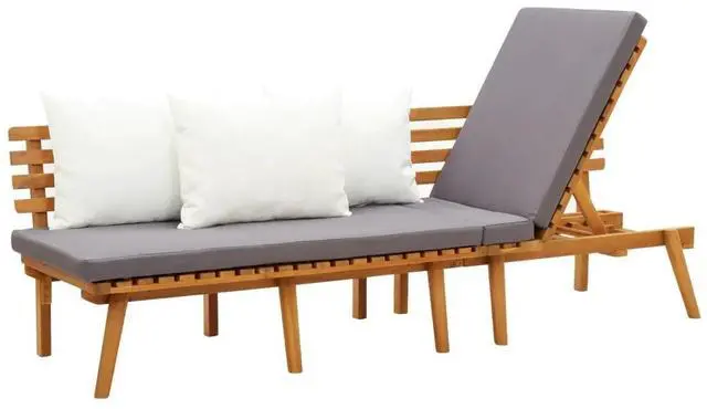 Alt view image 11 of 12 - vidaXL Day Bed 78.7"x25.6" Solid Acacia Wood