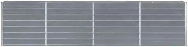 Alt view image 12 of 17 - vidaXL Raised Garden Bed Galvanized Steel Gray Patio Plant Stand Vase Planter