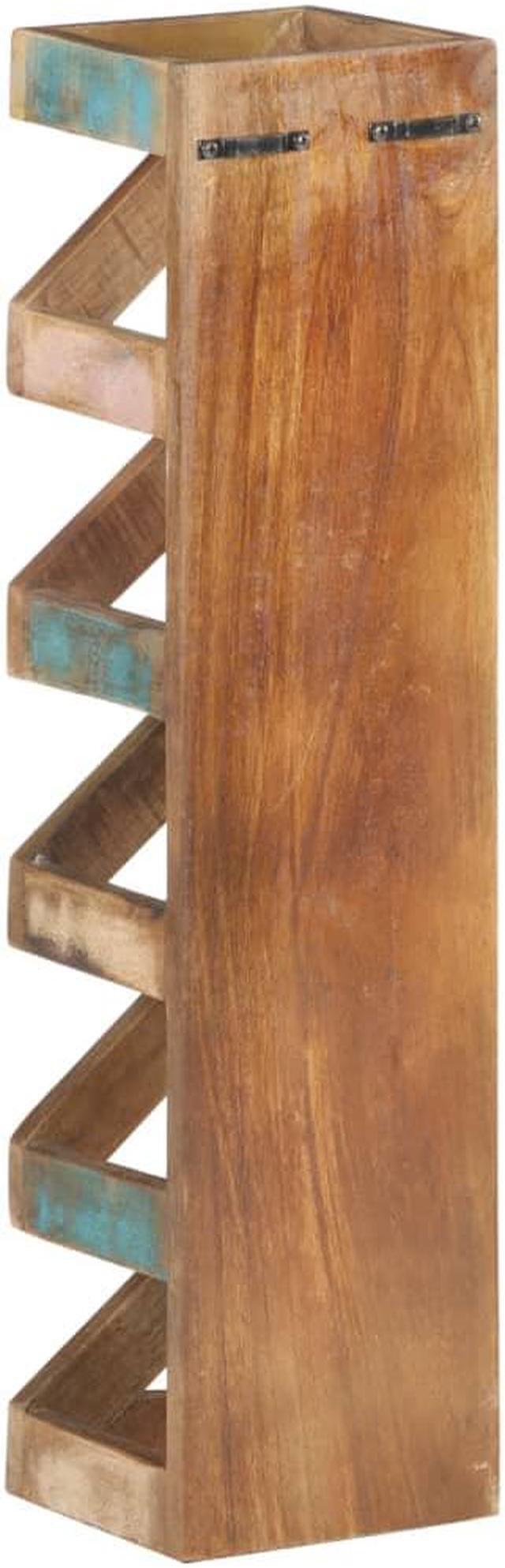 Alt view image 9 of 17 - vidaXL Wine Rack for 5 Bottles Solid Reclaimed Wood