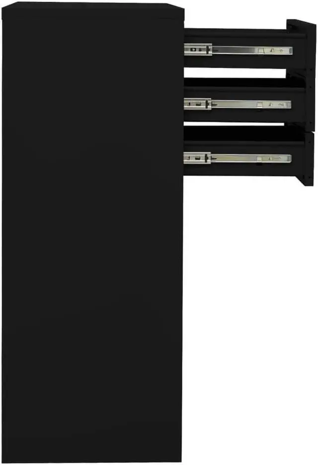 Alt view image 10 of 17 - vidaXL Office Cabinet Black 35.4"x15.7"x40.2" Steel