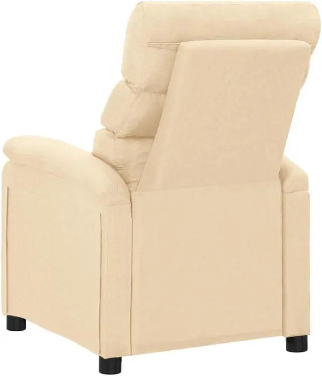 Alt view image 17 of 17 - vidaXL Massage Chair Electric Massaging Recliner Chair for Elderly Cream Fabric