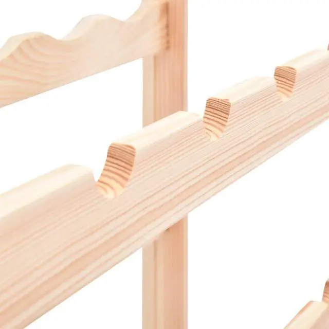 Alt view image 7 of 11 - vidaXL Wine Rack for 16 Bottles Pinewood