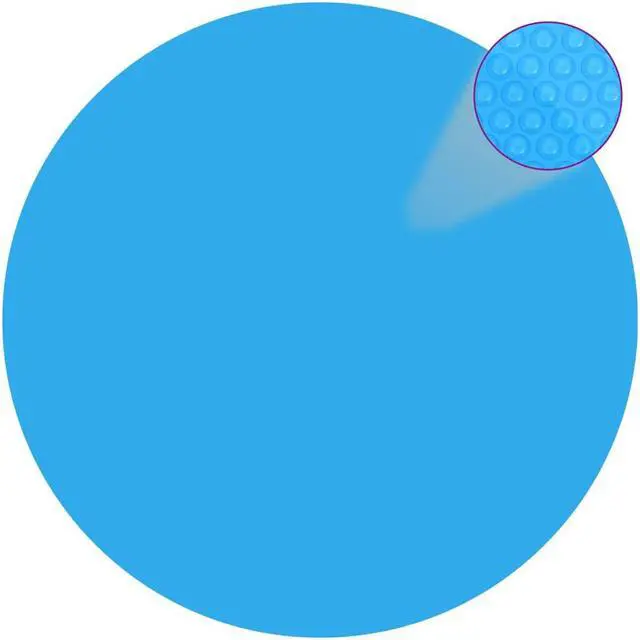 Alt view image 6 of 11 - vidaXL Solar Pool Film Solar Blanket Pool Winter Pool Cover Blue Round PE