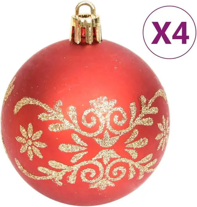 Alt view image 9 of 16 - vidaXL Christmas Bauble Set 70 Piece Christmas Ball for Xmas Tree Gold and Red