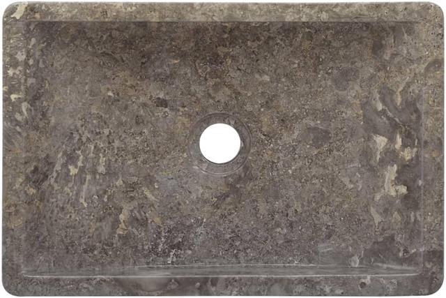 Alt view image 2 of 13 - vidaXL Sink Gray 17.7"x11.8"x4.7" Marble