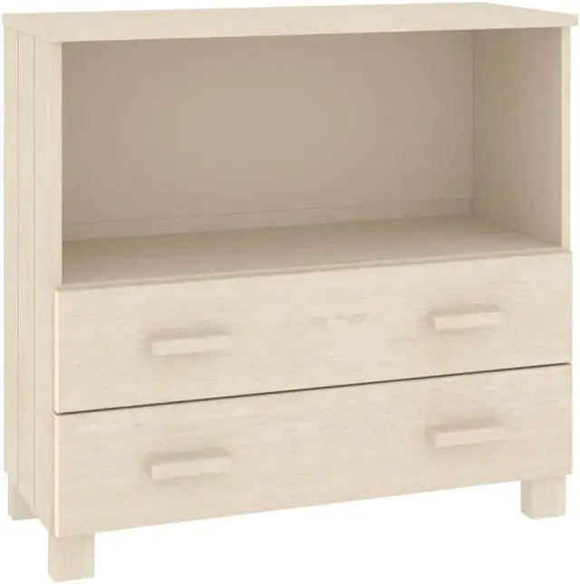 Alt view image 2 of 16 - vidaXL Sideboard HAMAR Honey Brown 33.5"x13.8"x31.5" Solid Wood Pine