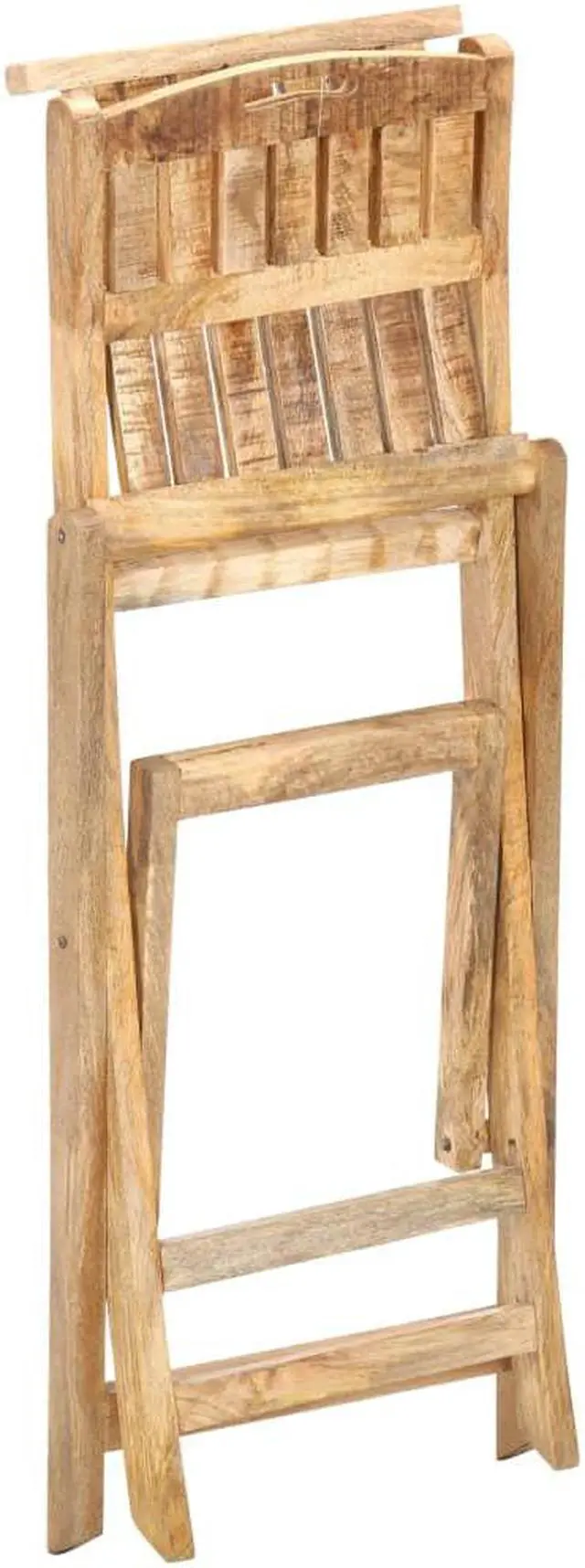 Alt view image 11 of 18 - vidaXL Folding Patio Bar Chairs 2 pcs Solid Mango Wood