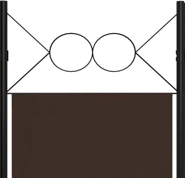 Alt view image 11 of 12 - vidaXL 5-Panel Room Divider Brown 78.7"x70.9"